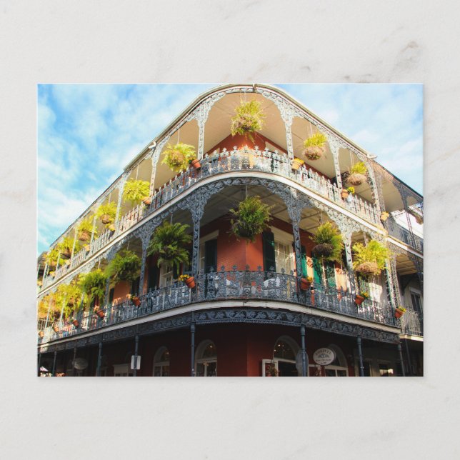 NOLA Bourbon Street Panoramic View Postcard (Front)