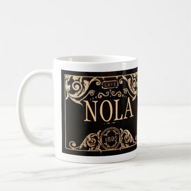 NOLA Cafe, edit name Coffee Mug (Left)