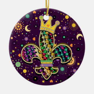 NOLA Dat Fleur de is beads Ceramic Ornament