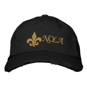 NOLA   Fleur De Lis Embroidered Hat