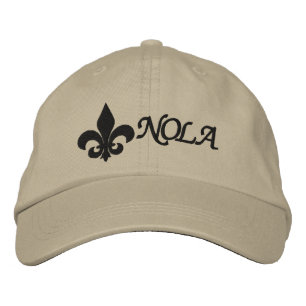 NOLA   Fleur De Lis Embroidered Hat
