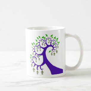NOLA FLEUR DE LIS TREE COFFEE MUG
