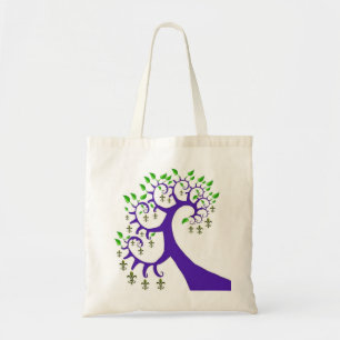 NOLA FLEUR DE LIS TREE TOTE BAG