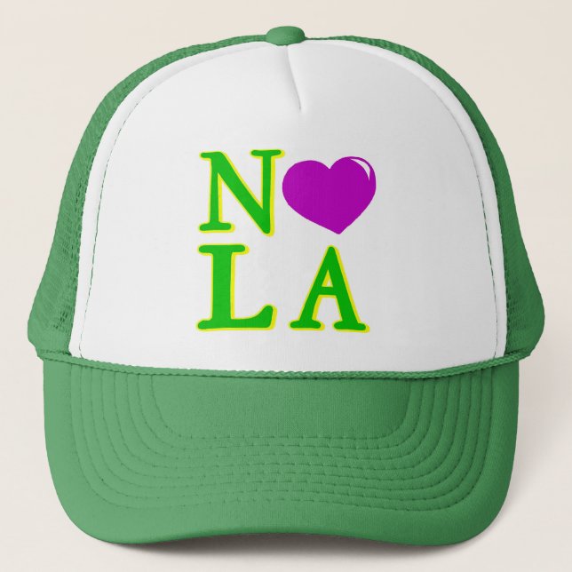 NOLA Heart Trucker Hat (Front)