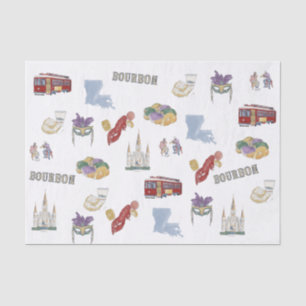 Nola Louisiana Themed Mardi Gras  Tissue Paper