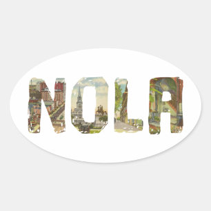 NOLA New Orleans autocollants d'inspiration vintag