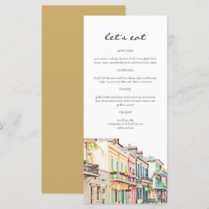 NOLA New Orleans Bourbon Street Cartes de menu