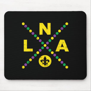 Nola New Orleans Louisiana Jester Funny Mardi Gras Mouse Pad