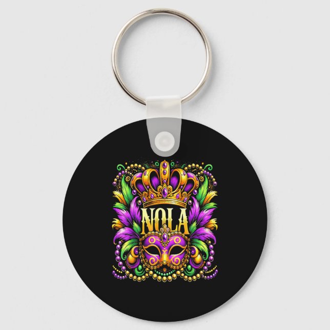 Nola New Orleans Mardi Gras 2025  Keychain (Front)