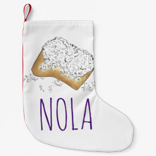 NOLA New Orleans Sugary Beignet Pastry Louisiana Small Christmas Stocking