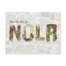 NOLA save the date postcard