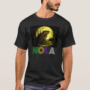Nola Saying New Orleans Mardi Gras Nutria Rat  2 T-Shirt