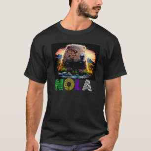 Nola Saying New Orleans Mardi Gras Nutria Rat  4 T-Shirt