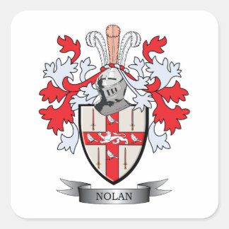Nolan Coat of Arms Square Sticker