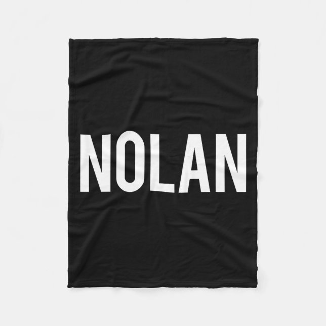 Nolan - Cool New Funny Name Fan Gift Tee  Fleece Blanket (Front)