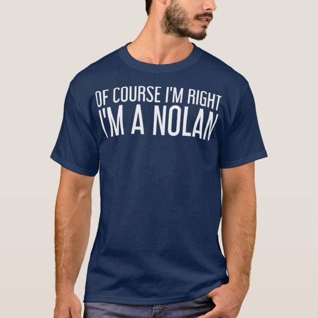 NOLAN Gift Funny Surname Family Tree Birthday T-Shirt (Front)