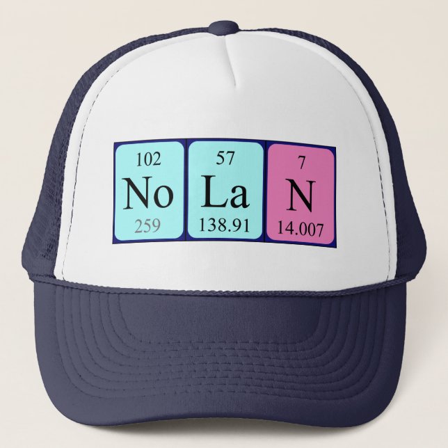 Nolan periodic table name hat (Front)