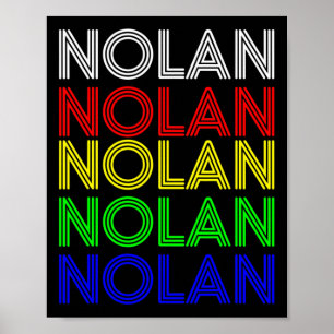 Nolan Personalized First Name Retro Vintage Style  Poster