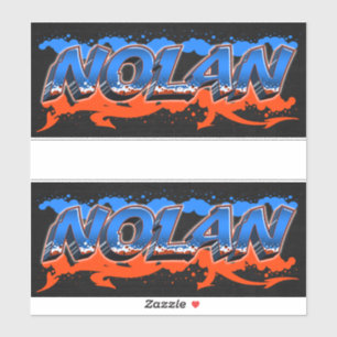 Nolan Vorname Name Graffiti Aufkleber Sticker