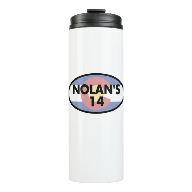 Nolan's 14 Colorado Flag Oval Thermal Tumbler (Front)