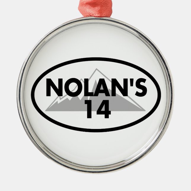 Nolan's 14 Colorado Oval Metal Ornament (Front)