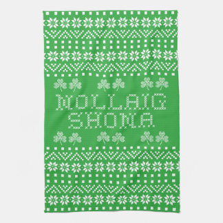 Nollaig Shona Irish Gaelic Happy Christmas Kitchen Towel