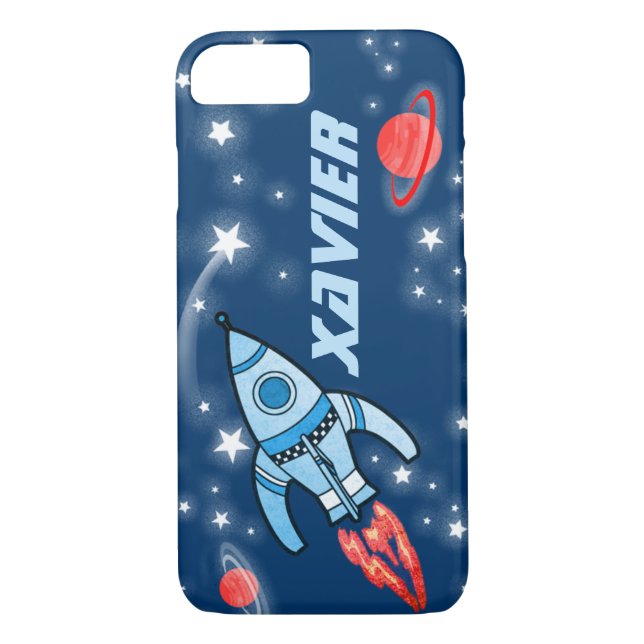 Nom 6 lettre fusée espace extérieur bleu coque (Dos)
