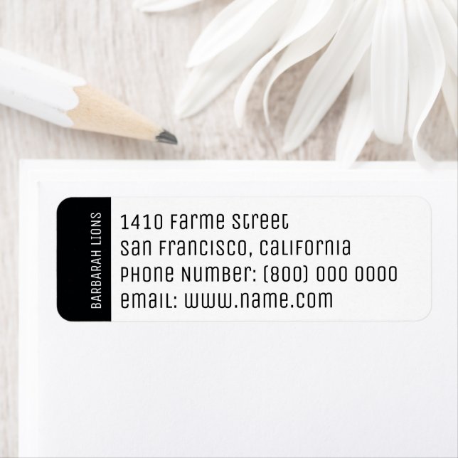 Nom, adresse, numéro de téléphone et informations  (En situation)