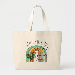Nom arc-en-ciel personnalisé Grand Sac fourre-tout