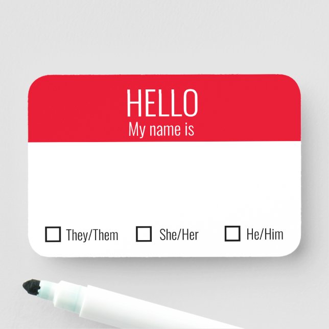 Nom Balise Badge Incluant Pronoun Choice (En situation)