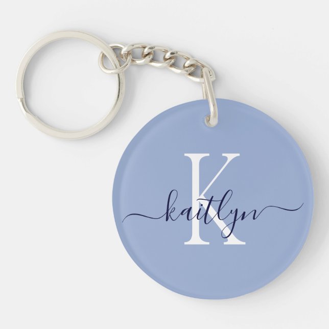 Nom bleu Monogramme initial (Devant)