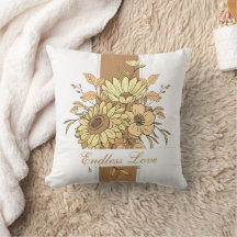 Nom botanique personnalisé Coussin - Blanc et Brow