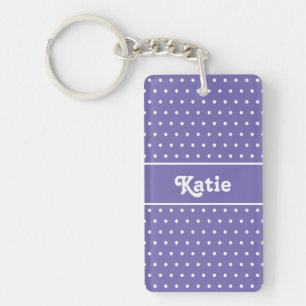 Nom chic mignon Polka Dot Lavender violet et blanc