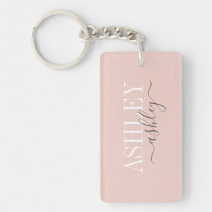 Nom Chic Monogram Blush rose Grey Élégant