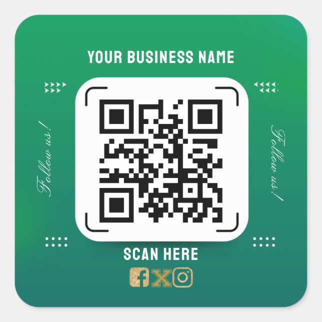 nom commercial code qr autocollant (Devant)