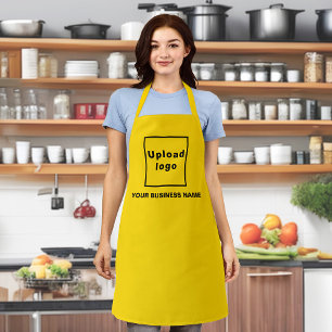 Nom commercial et logo sur tablier en polyester ja