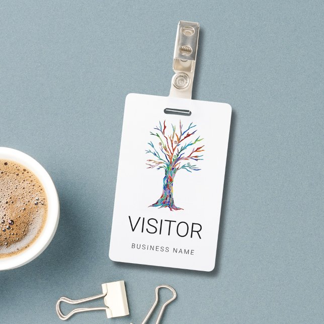 Nom commercial personnalisé Badge du visiteur (Créateur téléchargé)