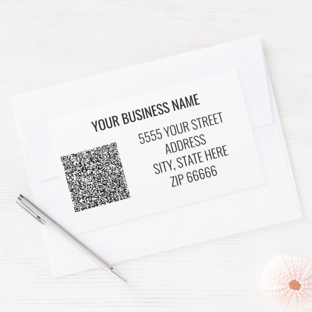 Nom commercial personnalisé Étiquettes de adresse  (Enveloppe)