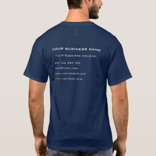 Nom commercial personnalisé Info texte T-shirt pro