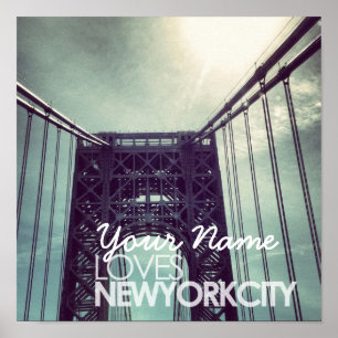 Nom customisé Aime New York City Poster