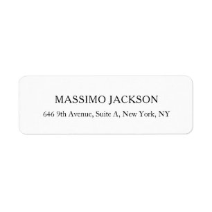 Nom d'adresse minimaliste personnalisé
