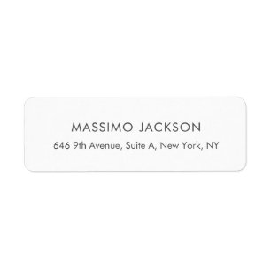 Nom d'adresse minimaliste personnalisé