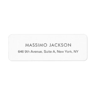 Nom d'adresse minimaliste personnalisé
