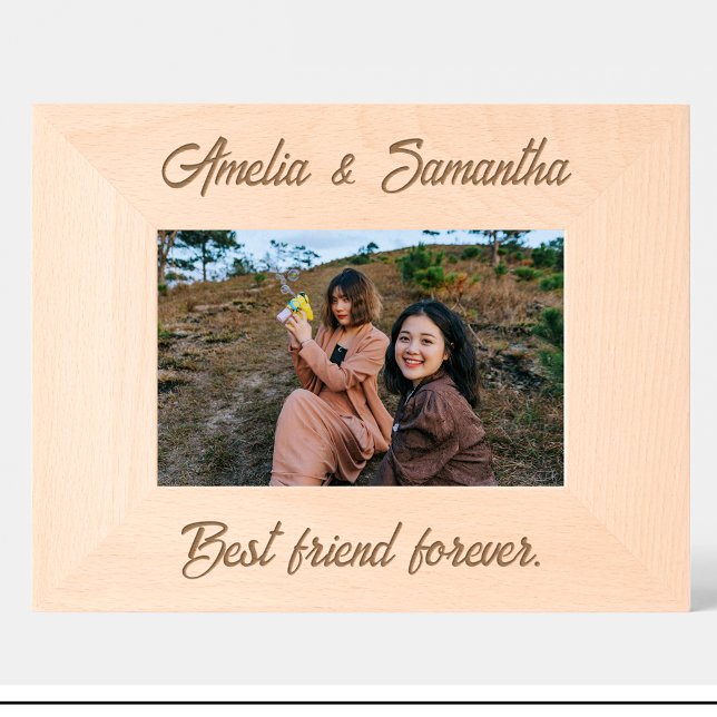 Nom d'amis simple Cadre en bois personnalisé (Créateur téléchargé)