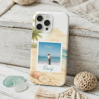 Nom d'amoureux de la plage Polaroïd aquarelle esth