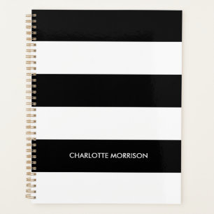 Nom de bande moderne monogramme noir et blanc