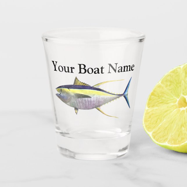 Nom de bateau personnalisé Verre de tir (Devant)