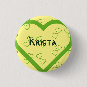 Nom de bébé personnalisé 3 cm badge rond