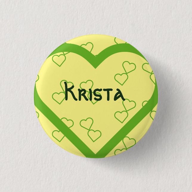 Nom de bébé personnalisé 3 cm badge rond (Devant)