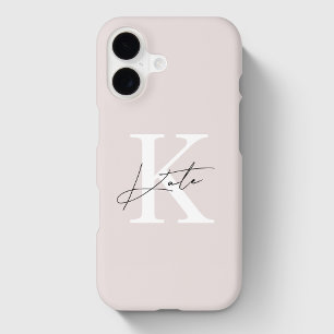 Nom de calligraphie initiale personnalisé rose mod